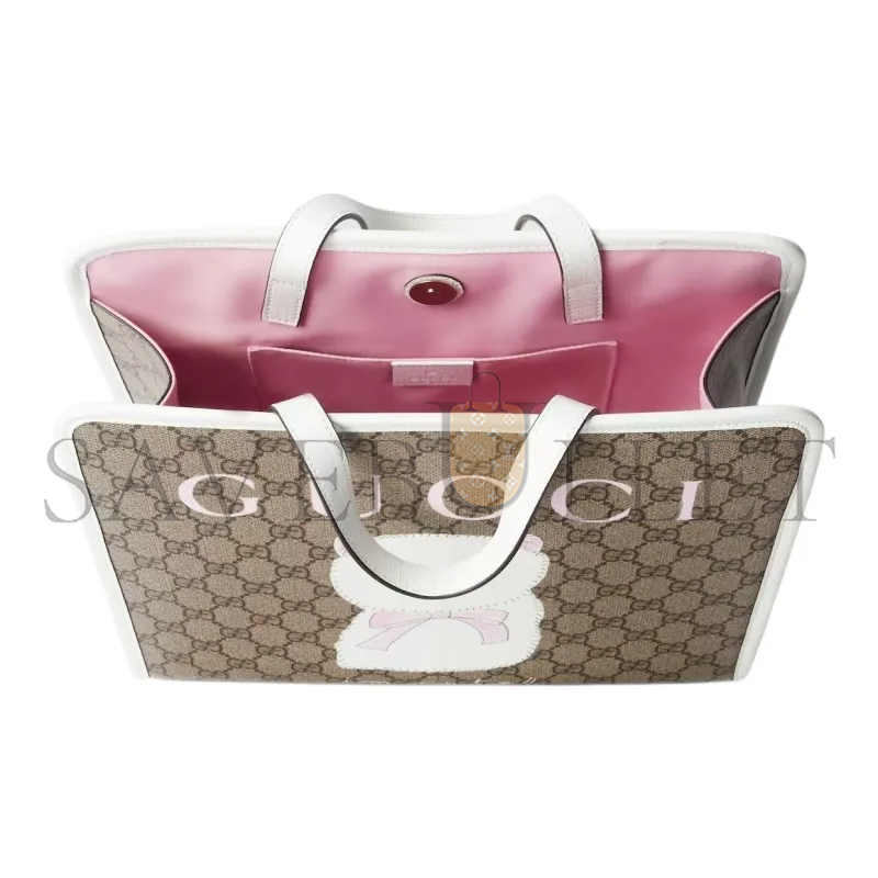 GUCCI CHILDREN'S GG TOTE BAG WITH PATCH 605614 (28.5*25*11cm)